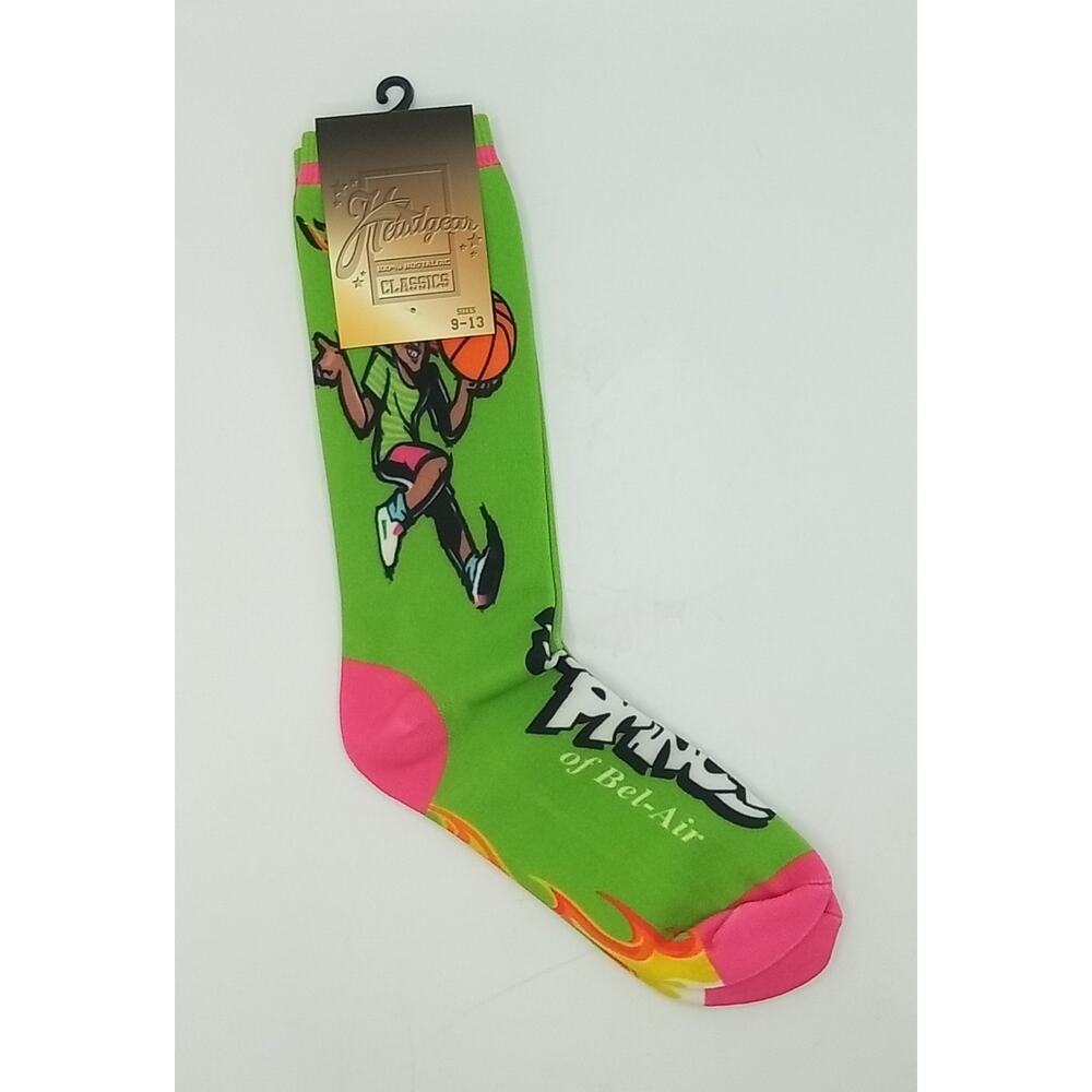 The Fresh Prince Green and Pink Casual Socks